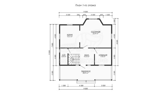 3d проект ДБW254 - планировка