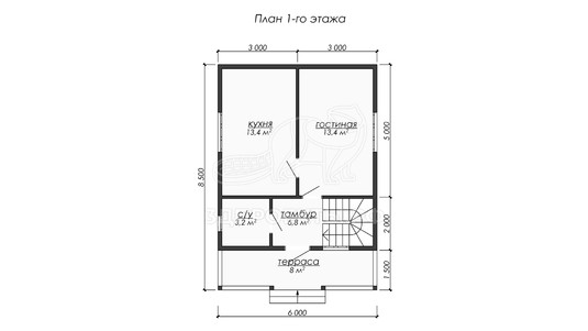 3d проект ДБW259 - планировка