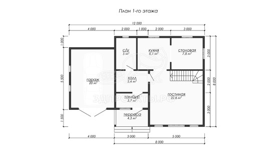 3d проект ДБW261 - планировка