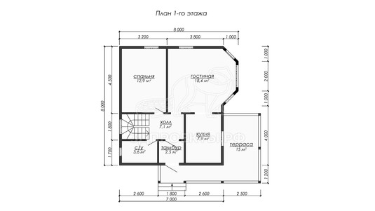 3d проект ДБW270 - планировка