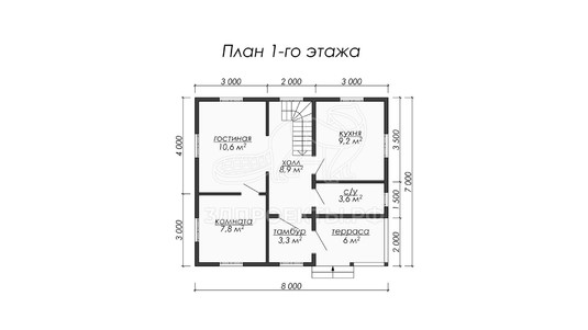 3d проект ДКW025 - планировка