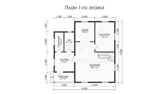 3d проект ДКW054 - планировка