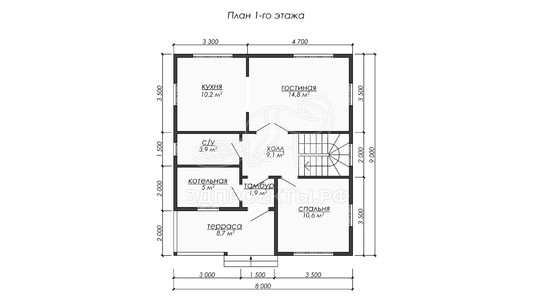 3d проект ДКW288 - планировка