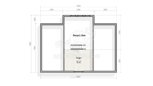 Готовый 3d проект СБХ012 - планировка 2 этажа</div>