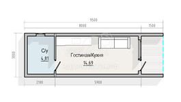 3d проект СБХ015 - планировка 1 этажа</div>