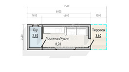 3d проект СМ007 - планировка 1 этажа</div>