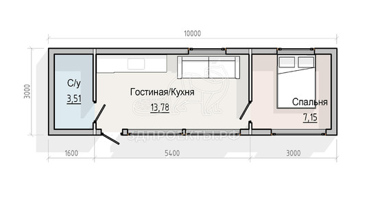 3d проект СН004 - планировка 1 этажа</div>