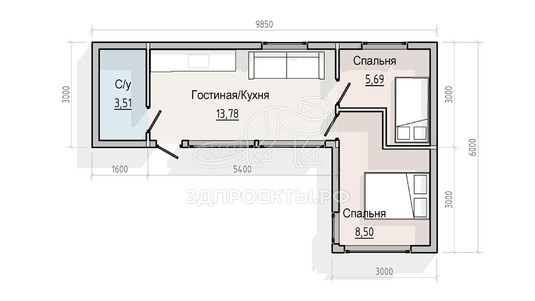 3d проект СН005 - планировка 1 этажа</div>