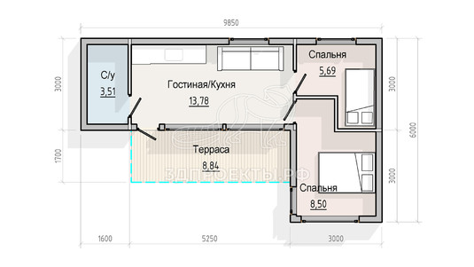 3d проект СН006 - планировка 1 этажа</div>