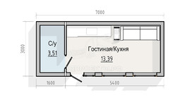 3d проект СН007 - планировка 1 этажа