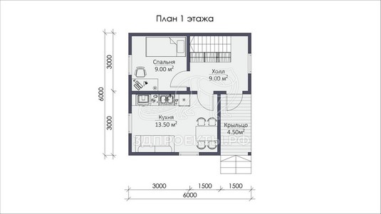 3d проект СП014 - планировка 1 этажа