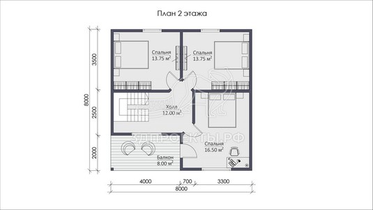 3d проект СП017 - планировка 2 этажа</div>