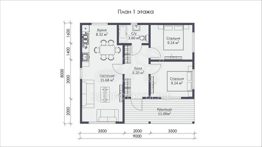 3d проект СП026 - планировка 1 этажа</div>