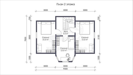 3d проект СП048 - планировка 2 этажа</div>