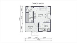 3d проект СП053 - планировка 1 этажа</div>