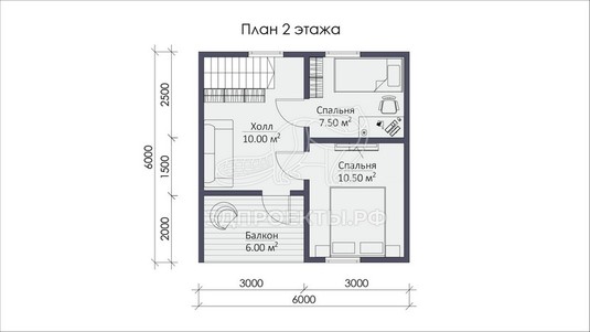 3d проект СП059 - планировка 2 этажа</div>