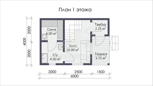 3d проект СП060 - планировка 1 этажа