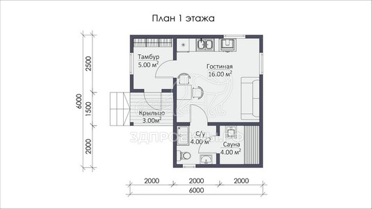 3d проект СП067 - планировка 1 этажа</div>