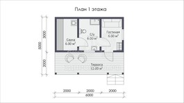 3d проект СП074 - планировка 1 этажа</div>