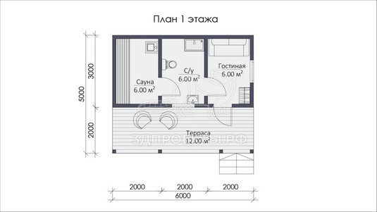 3d проект СП074 - планировка 1 этажа</div>