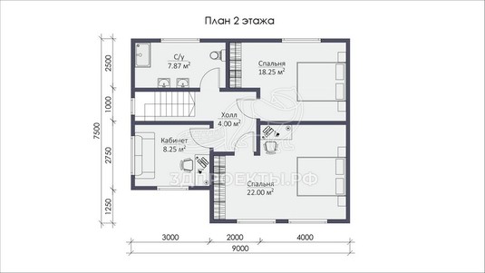 3d проект СП075 - планировка 2 этажа</div>