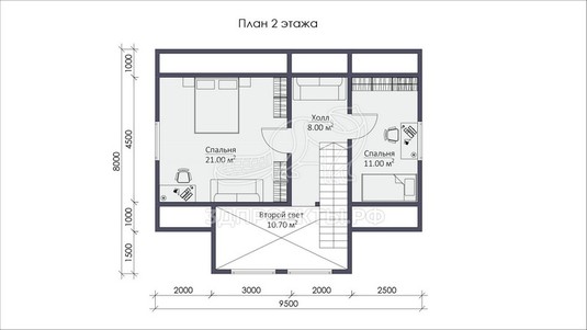 3d проект СП077 - планировка 2 этажа</div>