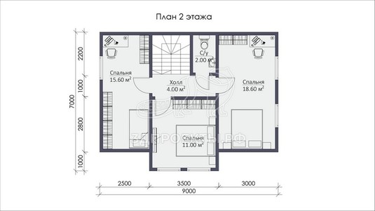 3d проект СП082 - планировка 2 этажа</div>