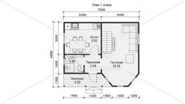 3d проект СП085 - планировка 1 этажа