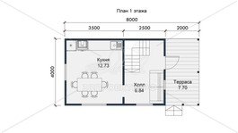 3d проект СП086 - планировка 1 этажа