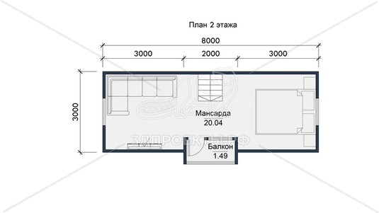 3d проект СП086 - планировка 2 этажа</div>