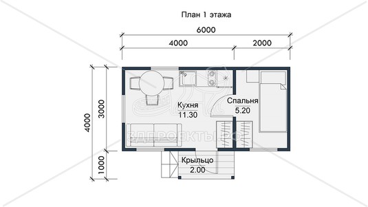 3d проект СП088 - планировка 1 этажа</div>