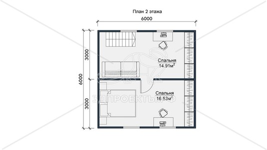 3d проект СП099 - планировка 2 этажа</div>