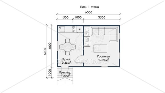 3d проект СП102 - планировка 1 этажа</div>