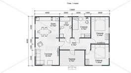 3d проект СП117 - планировка 1 этажа</div>