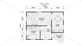 3d проект СП118 - планировка 1 этажа