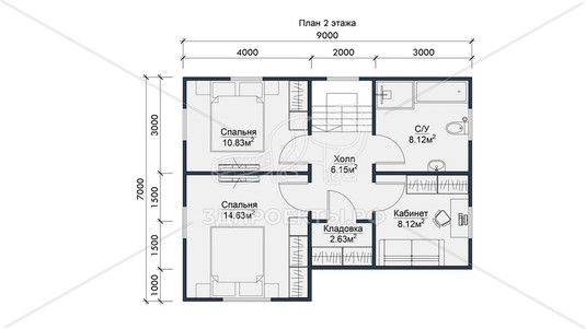 3d проект СП125 - планировка 2 этажа</div>