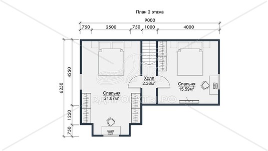 3d проект СП126 - планировка 2 этажа</div>