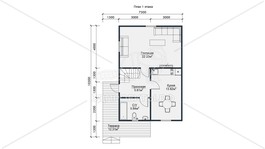 3d проект СП132 - планировка 1 этажа