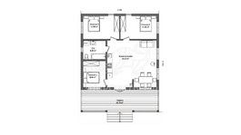 3d проект АР+КР004 - планировка 1 этажа