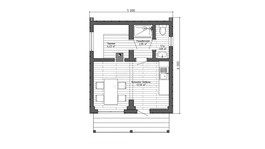3d проект АР+КР006 - планировка 1 этажа