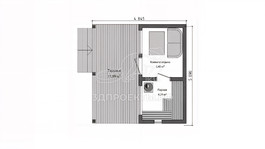 3d проект АР+КР007 - планировка 1 этажа