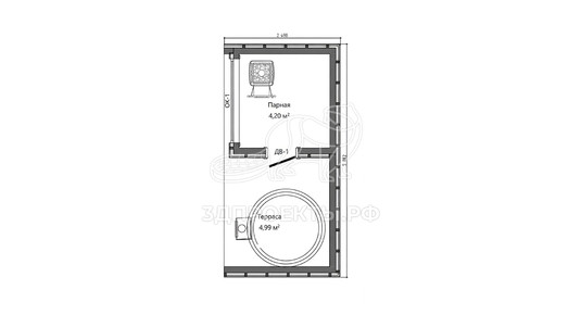 3d проект АР+КР008 - планировка 1 этажа