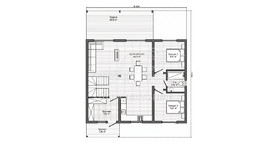 3d проект АР+КР010 - планировка 1 этажа