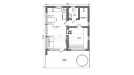 3d проект АР+КР023 - планировка 1 этажа
