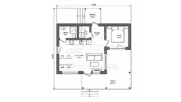 3d проект АР+КР025 - планировка 1 этажа