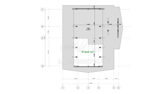 3d проект АР+КР036 - планировка 2 этажа