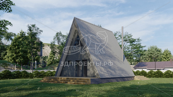 Готовый 3d проект АР+КР047 - дом 13.109x7.418 - вид 3</div>