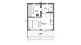 3d проект АР+КР056 - планировка 1 этажа