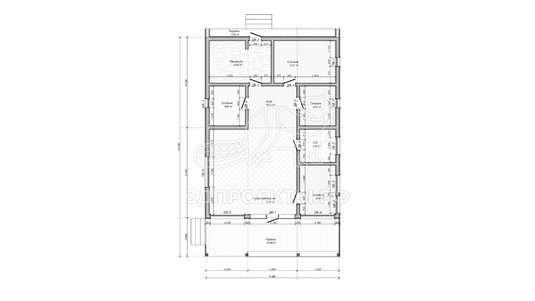 3d проект АР+КР063 - планировка 1 этажа