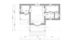 3d проект АР+КР065 - планировка 1 этажа